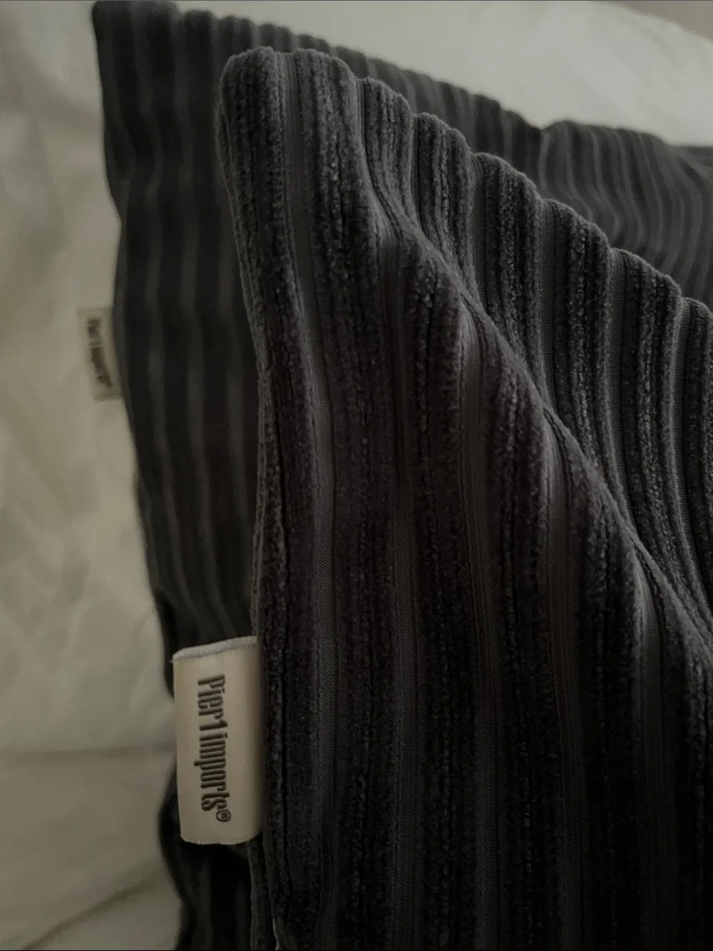 Pier 1 Imports- Set of 2 Textured Ribbed Throw Pillows